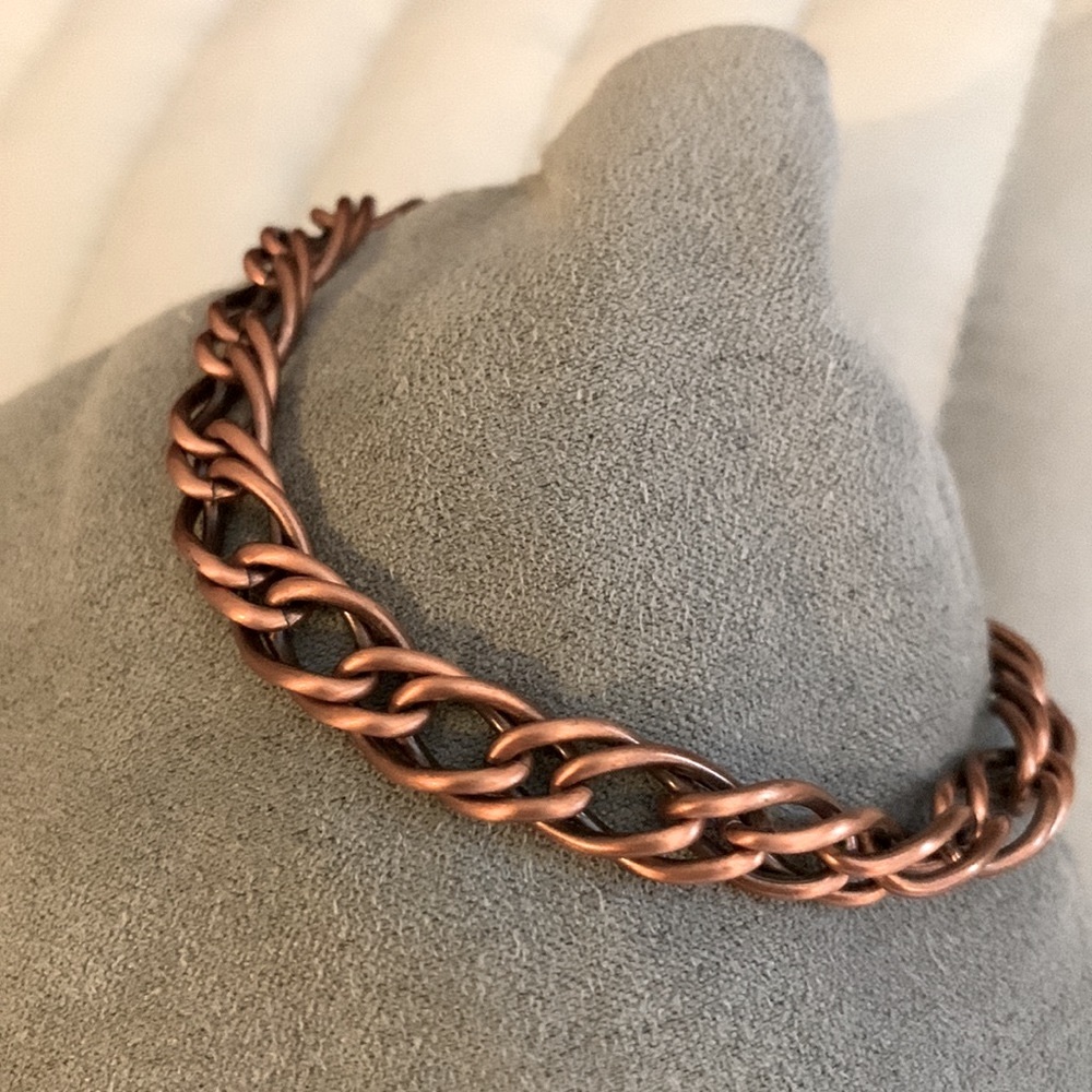 Vintage Solid Copper Bracket Double Link Style!! - image 5